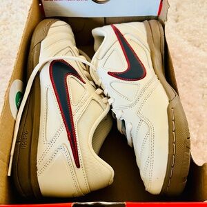 Nike Cream and Red Sneakers